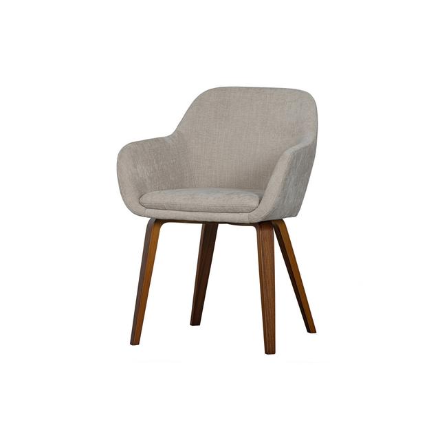 Base dining chair velvet melange sand (Set of 2) Corrigan Studio on Productcaster.