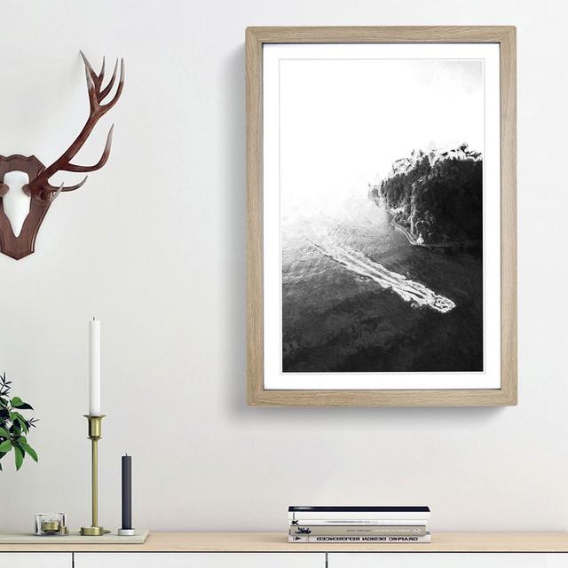 Speedboat in Vancouver Canada - Picture Frame Painting Print East Urban Home Frame Option: Oak Framed, Size: 48cm H x 36cm W x 2cm D on Productcaster.