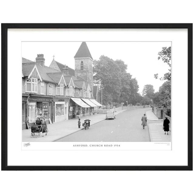 'Ashford, Church Road 1954' by Francis Frith - Picture Frame Photograph Print on Paper The Francis Frith Collection Size: 60cm H x 80cm W x 2.3cm D on Productcaster.