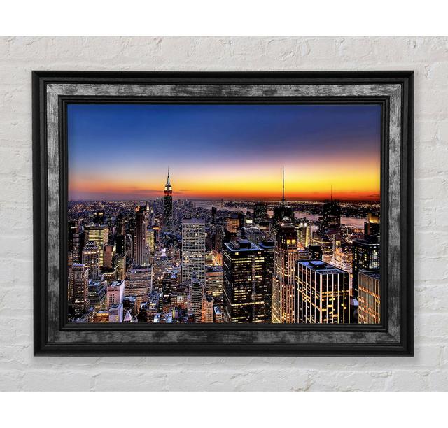 New York Sundown - Single Picture Frame Art Prints Bright Star Size: 42cm H x 59.7cm W x 8cm D on Productcaster.