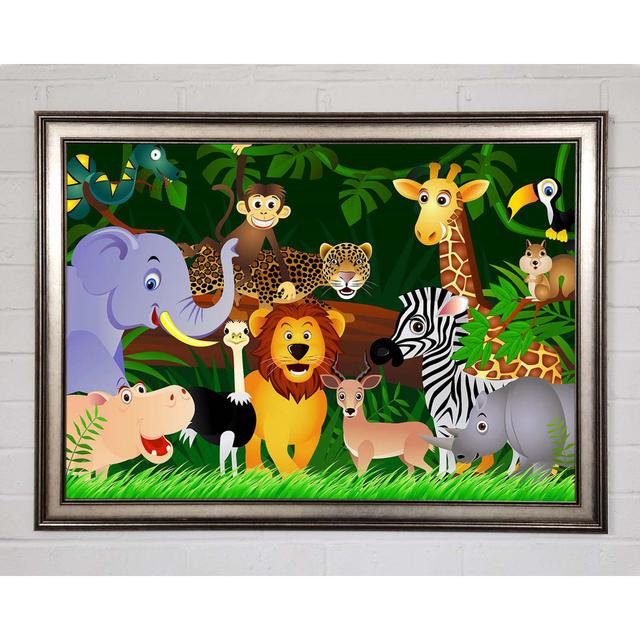 Safari Animal Friends 2 - Single Picture Frame Art Prints Latitude Vive Size: 42cm H x 59.7cm W x 1.5 cm D on Productcaster.