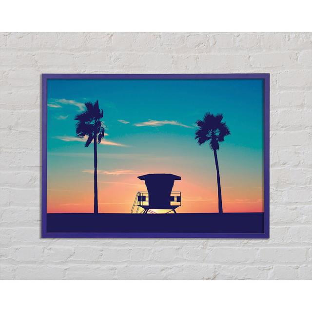 Baywatch Framed Print Bay Isle Home Size: 59.7cm H x 84.1cm W x 2cm D, Format: Purple Framed Paper on Productcaster.