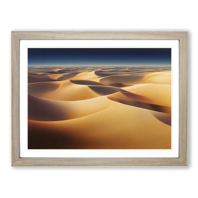 Fancy Desert - Single Picture Frame Painting Natur Pur Size: 25cm H x 34cm W x 2cm D, Frame Colour: Oak on Productcaster.