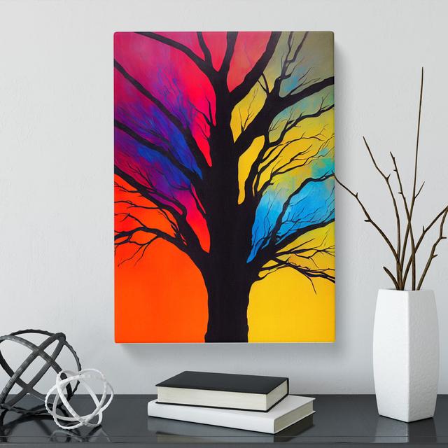 Abstract Tree Colours Vol.4 - Wrapped Canvas Print George Oliver Size: 60cm H x 40cm W x 3cm D on Productcaster.