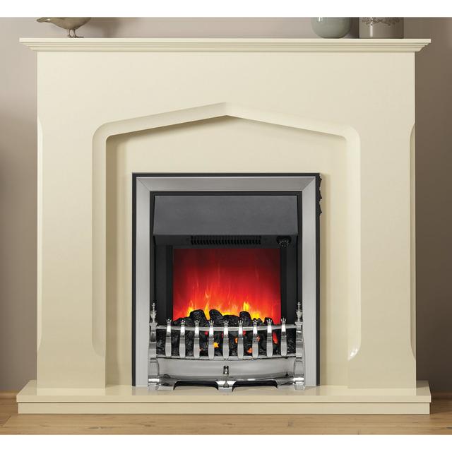 Fazer Inset Electric Fire Flare Finish: Chrome on Productcaster.