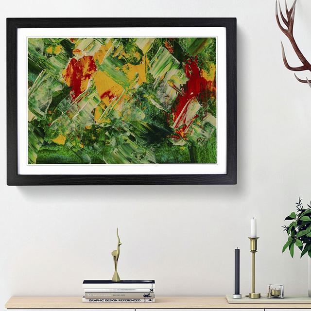 Abstract Art Painting Vol.188 by S.Johnson - Picture Frame Painting Print East Urban Home Frame Option: Black Framed, Size: 62cm H x 87cm W x 2cm D on Productcaster.