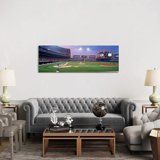 USA, Illinois, Chicago, White Sox, Baseball - Wrapped Canvas Panoramic Print Ebern Designs Size: 50.8cm H x 152.4cm W x 1.91cm D on Productcaster.