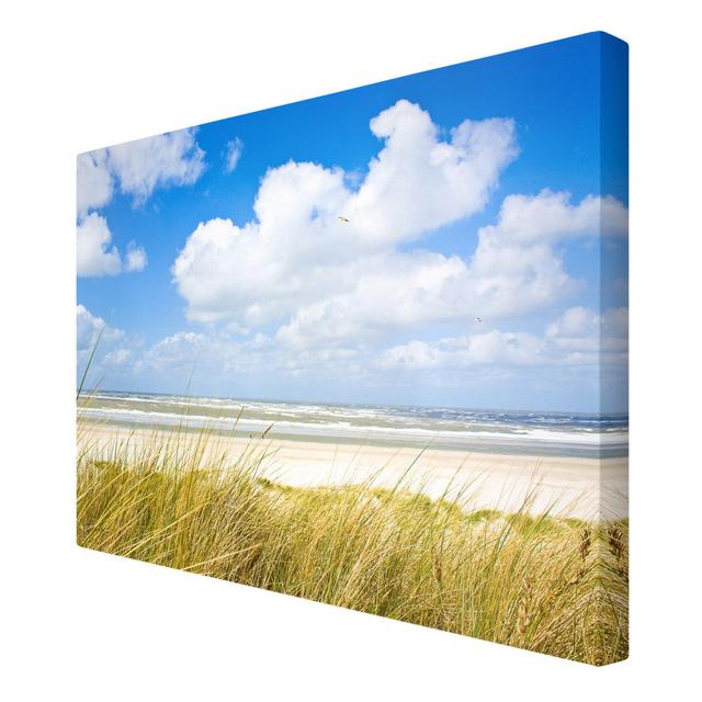 North Sea Coast Photographic Print on Canvas East Urban Home Size: 120cm L x 80cm W on Productcaster.