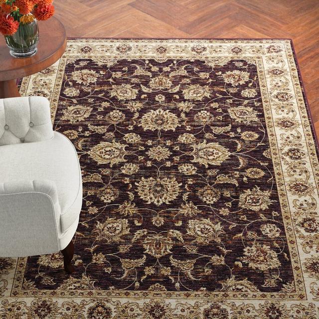 Meadow View Tufted Ivory/Purple/Brown Rug Three Posts Rug Size: Rectangle 240 x 330cm on Productcaster.