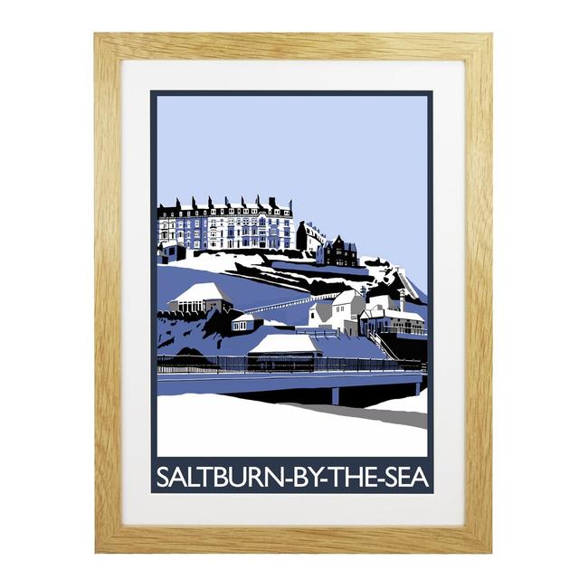 'Saltburn-by-the-Sea In Snow' by Richard O'Neil - Print East Urban Home Size: 43.5 cm H x 33.5 cm W x 2.2 cm D, Format: Oak Wood Frame on Productcaster.