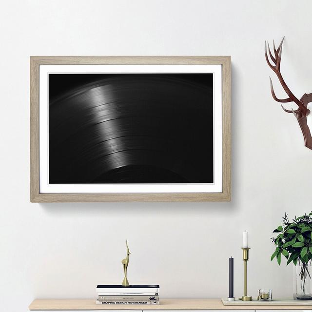 Grooves of the Vinyl Record - Picture Frame Photograph Print East Urban Home Frame Option: Oak Framed, Size: 27cm H x 36cm W x 2cm D on Productcaster.