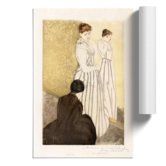 The Fitting by Mary Cassatt - Unframed Graphic Art East Urban Home Size: 84cm H x 59cm W x 0.1cm D on Productcaster.