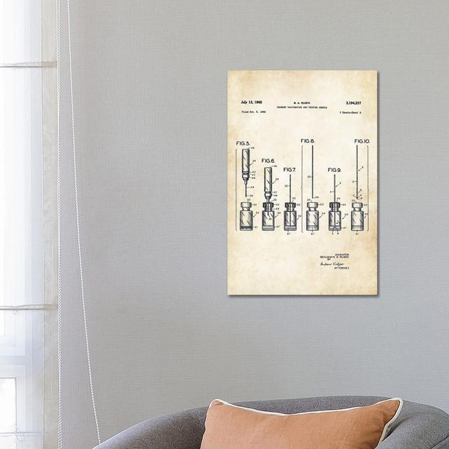 Doctor Vaccine Needle by Patent77 - Wrapped Canvas Art Prints Borough Wharf Size: 66.04cm H x 45.72cm W x 3.81 cm D on Productcaster.