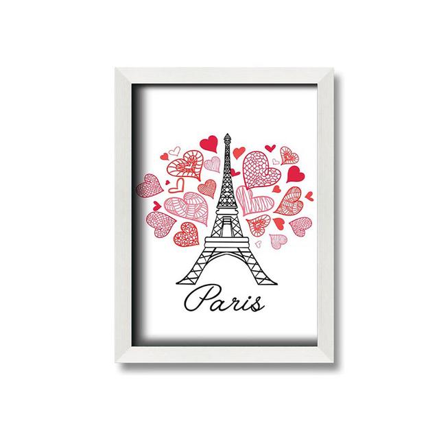 Loda Eiffel Tower Love 2 - Single Picture Frame Art Prints ClassicLiving Size: 59.7cm H x 42cm W x 10cm D on Productcaster.