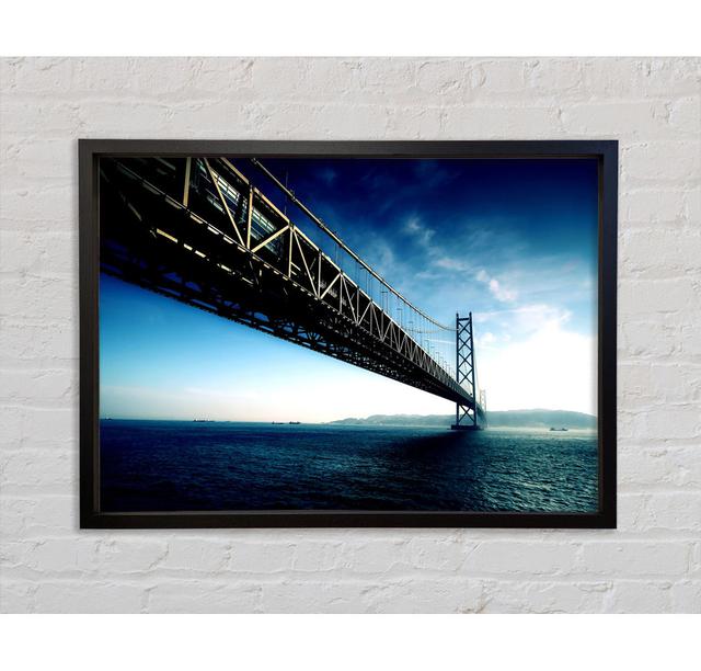 Akashi Kaikyo Bridge Japan - Single Picture Frame Art Prints on Canvas Bright Star Size: 84.1cm H x 118.9cm W x 3.3cm D on Productcaster.