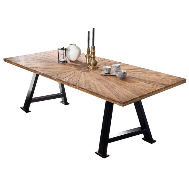 Esstisch Canon Union Rustic Farbe des Tischgestells: Schwarz, Größe: 78 cm H x 220 cm L x 100 cm B on Productcaster.