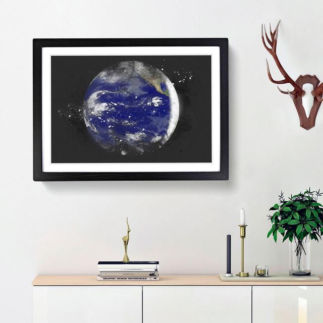 A Satellite Image of Earth - Picture Frame Graphic Art Print East Urban Home Frame Option: Black Framed, Size: 24cm H x 33cm W x 2cm D on Productcaster.