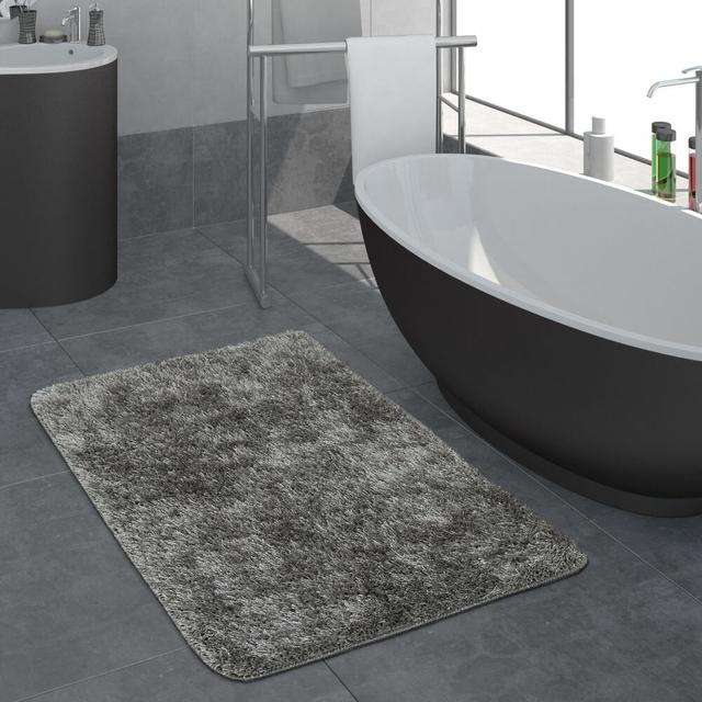 Janae Bath Mat Zipcode Design Size: 80 x 80cm, Colour: Grey on Productcaster.