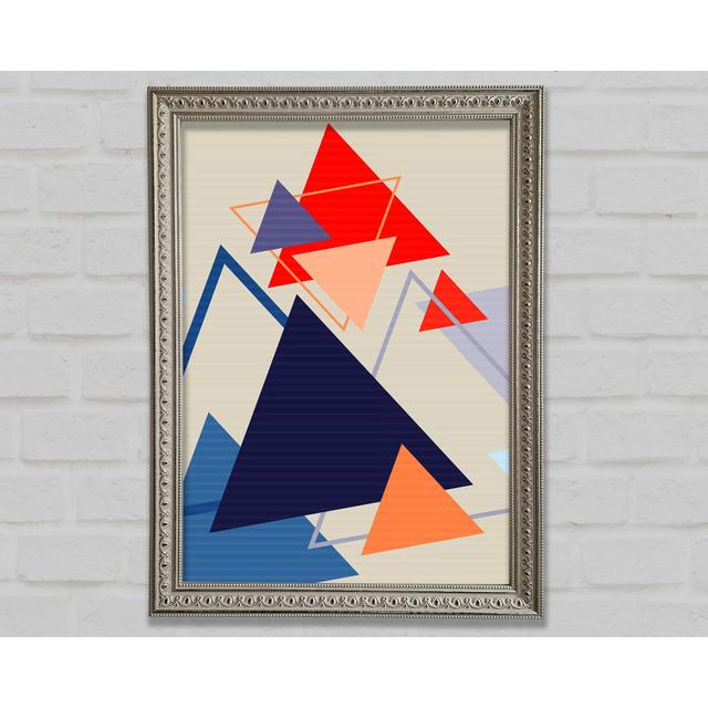 Triangle Clash Framed Print Ivy Bronx Format: Silver Framed Paper, Size: 59.7cm H x 42cm W x 3cm D on Productcaster.