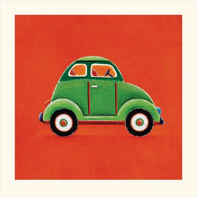 'Green Car' Painting Print East Urban Home Mount Colour: Yellow on Productcaster.