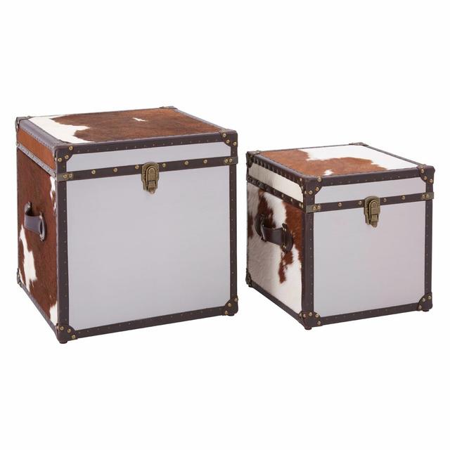 Brennan 2 Piece Storage Trunk Set Union Rustic on Productcaster.