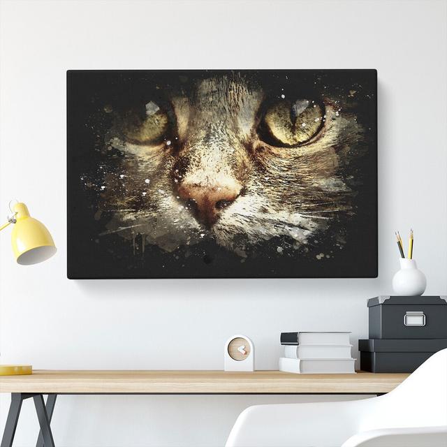 Portrait Of A Cat Vol.1 - Wrapped Canvas Print East Urban Home Size: 40cm H x 60cm W x 3cm D on Productcaster.