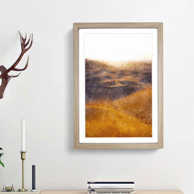 Trail on the Desert - Picture Frame Painting Print East Urban Home Frame Option: Oak Framed, Size: 87cm H x 62cm W x 2cm D on Productcaster.