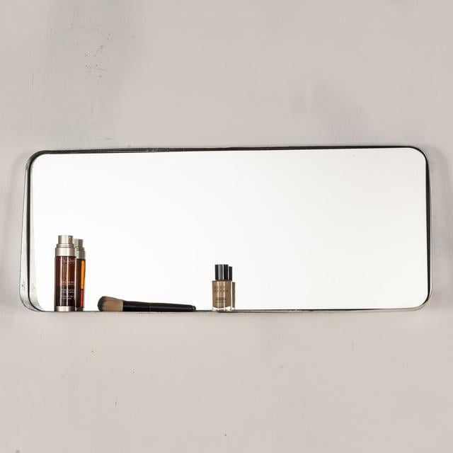 Hollier Leaf Parisienne Metal Landscape Accent Mirror Borough Wharf Finish: Silver on Productcaster.