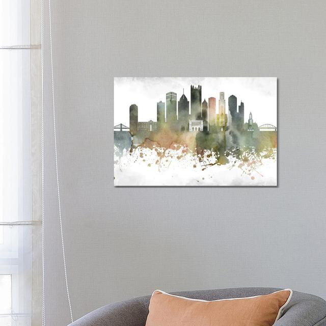 Pittsburgh Skyline - Wrapped Canvas Print Latitude Run Size: 45.72cm H x 66.04cm W x 3.81cm D on Productcaster.