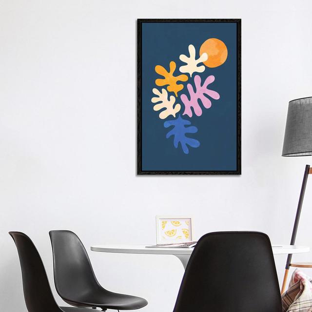 Minimal Matisse Leafy Dance by Dominique Vari - Print on Canvas Ebern Designs Size: 101.6cm H x 66.04cm W x 3.81cm D, Format: Black Framed on Productcaster.