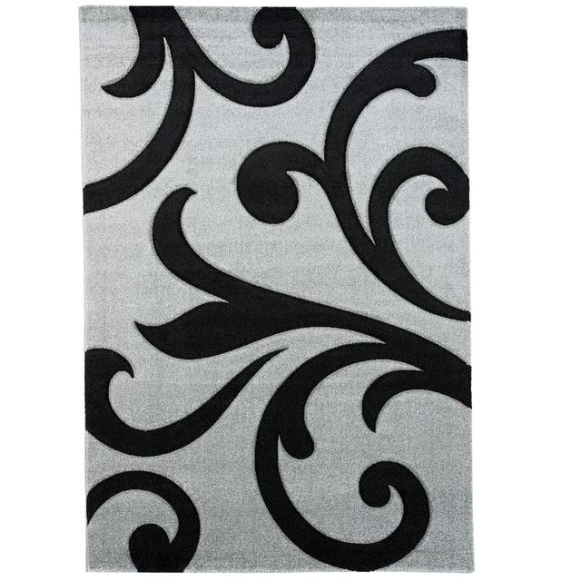 Campo Grey/Black Rug Rosalind Wheeler Rug Size: Rectangle 160 x 230cm on Productcaster.