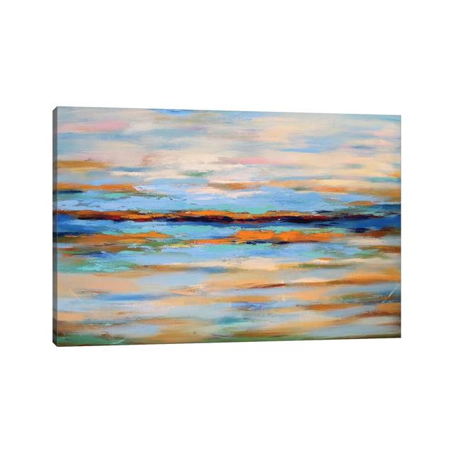 Abstract Seascape by Radiana Christova - Wrapped Canvas Painting Print Latitude Run Size: 45.72cm H x 66.04cm W x 3.81cm D on Productcaster.