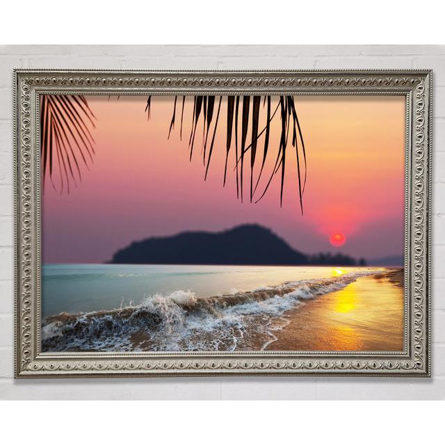 Movement Of The Glistening Sunset Framed Print House of Hampton Format: Silver Framed Paper, Size: 21cm H x 29.7cm W x 3cm D on Productcaster.