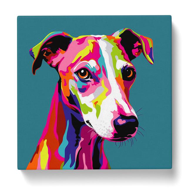 Whippet Pop Art 17 Stories Size: 50cm H x 50cm W x 3cm D on Productcaster.