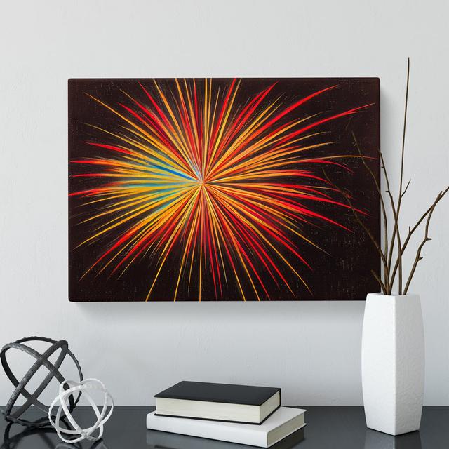 Mind Blowing Fireworks - Wrapped Canvas Print Metro Lane Size: 50cm H x 76cm W x 3cm D on Productcaster.