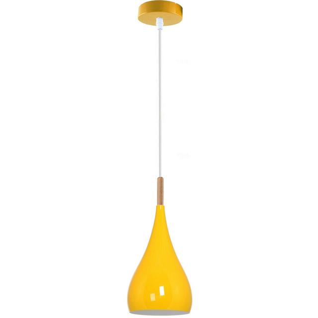 Rasen 1 -Light Single Teardrop Pendant Corrigan Studio Finish: Yellow on Productcaster.