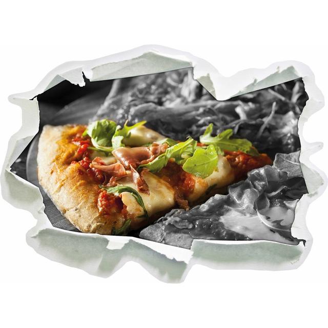 Wandtattoo Leckere Pizza mit Bacon und Rucola East Urban Home Größe: 45 cm H x 62 cm B x 0,02 cm T on Productcaster.