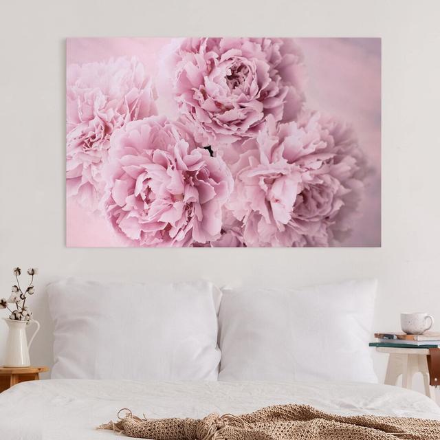 Leinwandbild Pink Peonies Canora Grey Größe: 80 cm H x 120 cm B, Format: 330g/m² Recycled Canvas on Productcaster.