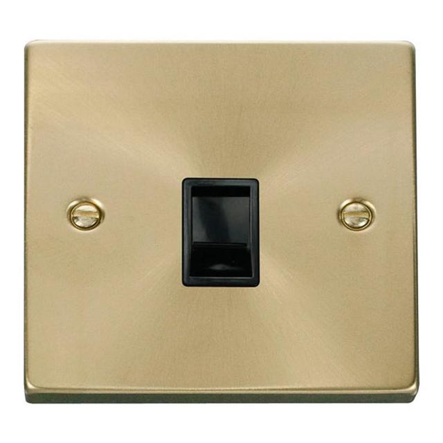 Satin Brass Rj11 Socket Marlow Home Co. on Productcaster.