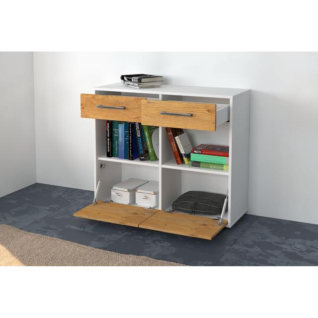 Markeshia TV Stand for TVs up to 70" Latitude Run Colour: Cedar Wood/White on Productcaster.