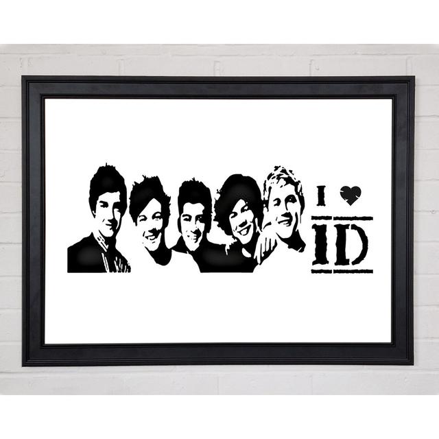 Musik-Zitat I Love 1 Direction Weiß gerahmt Druck 10291 Happy Larry Größe: 42 cm H x 59,7 cm B x 1,5 cm T on Productcaster.