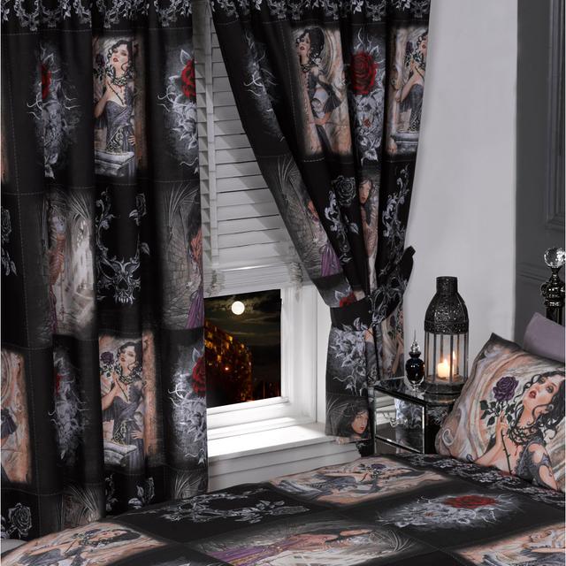 Happy Larry Story of the Rose Pencil Pleat Semi Sheer Curtains 182 cm (Set of 2) on Productcaster.