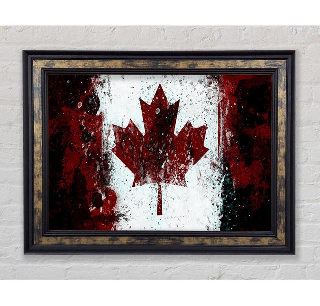 Canadian Grunge Flag - Single Picture Frame Art Prints Bright Star Size: 42cm H x 59.7cm W x 8cm D on Productcaster.