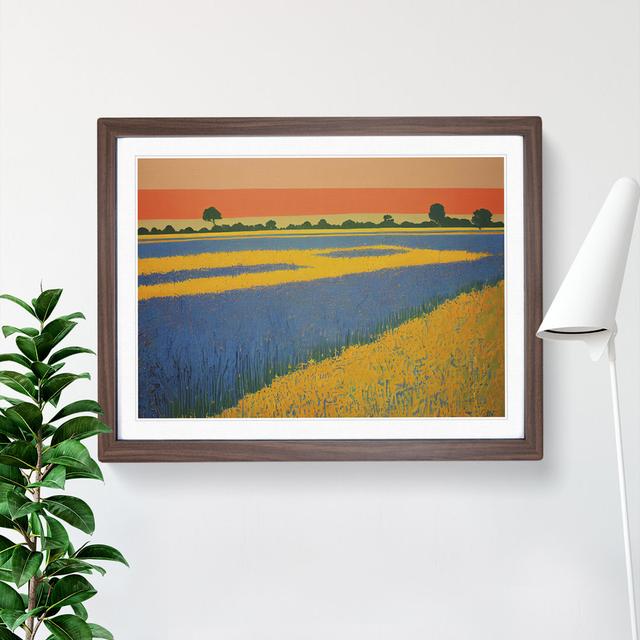 Soulful Bluebell Field - Single Picture Frame Print Brambly Cottage Size: 46cm H x 64cm W x 2cm D, Frame Colour: Walnut on Productcaster.