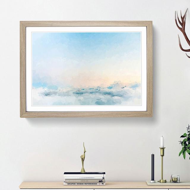 Peak of a Mountain in Abstract - Picture Frame Graphic Art Print East Urban Home Frame Option: Oak Framed, Size: 62cm H x 87cm W x 2cm D on Productcaster.