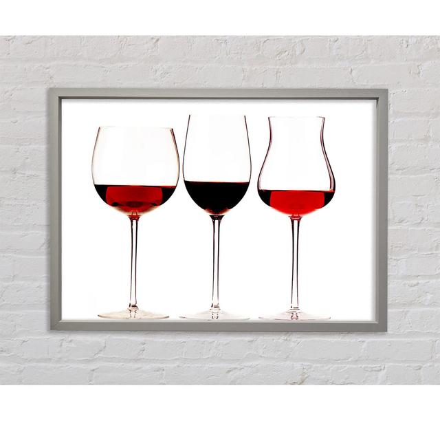 Red Wine Glasses - Single Picture Frame Art Prints on Canvas Ebern Designs Size: 59.7cm H x 84.1cm W x 3.3cm D on Productcaster.