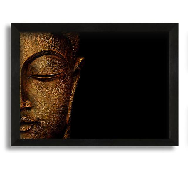 Buddha Profile - Picture Frame Graphic Art on Canvas Brayden Studio Size: 42cm H x 60cm W x 10cm D on Productcaster.