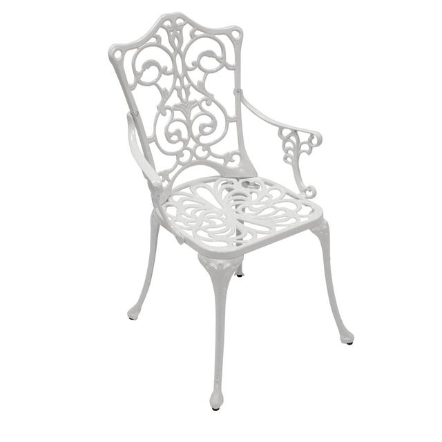 Garden Chair Dakota Fields Colour: White on Productcaster.