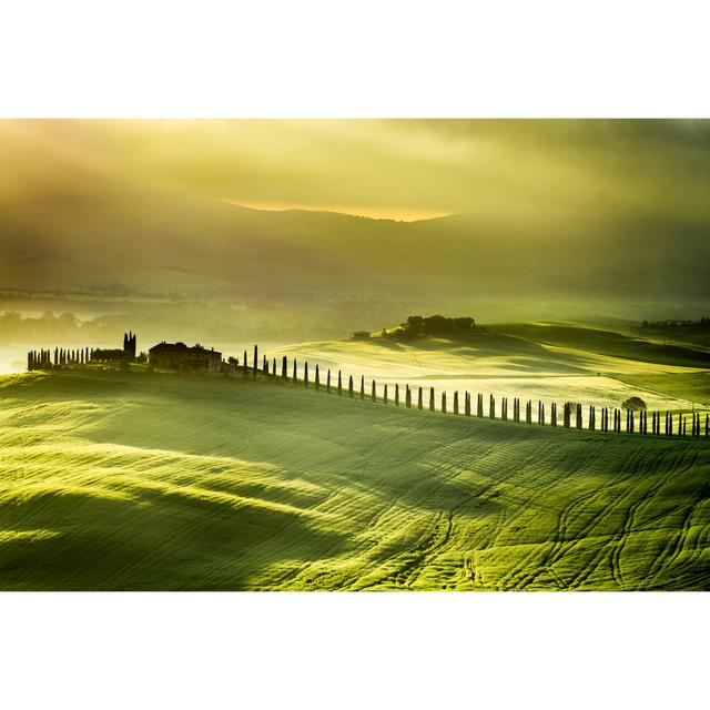 Sunrise At San Quirico D'orcia by Shaiith - Wrapped Canvas Print Latitude Run Size: 51cm H x 76cm W on Productcaster.