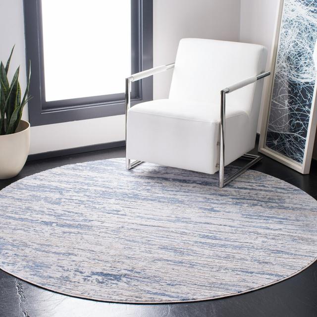 Twinsburg Hooked Beige/Blue Rug Williston Forge Rug Size: Round 91cm on Productcaster.